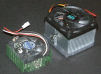 Old heatsink/fan and it's replacement